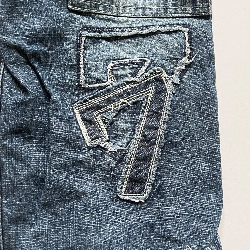 Paco Jean Company Letter Patch Faded jeans Grunge Punk Street 90’s Y2K Kids 6